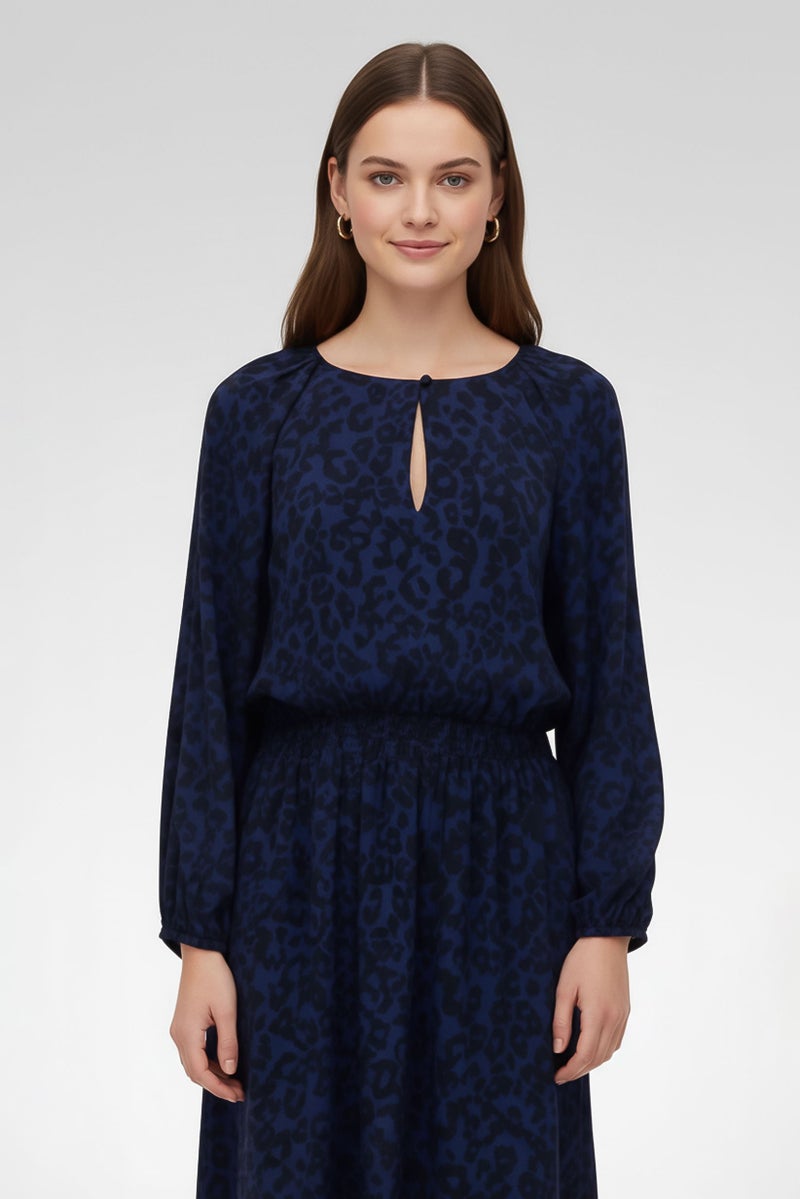 GANT Women Animal Print Midi Dress, Multicolor - Image 2